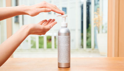 【私をいたわる時間】天然精油をブレンドしたスチームクリームをたっぷりボトルで