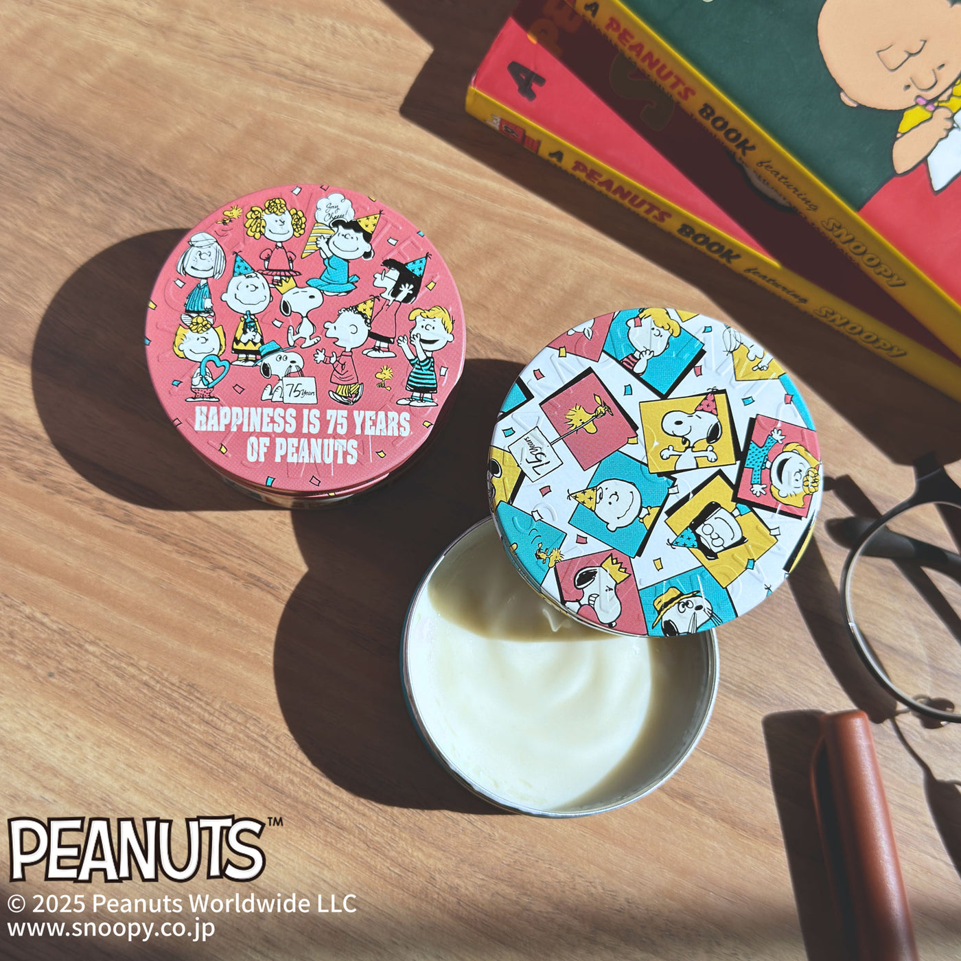 ＜ピーナッツ＞ 75 ハピネス - PINK -／スチームクリーム限定デザイン缶