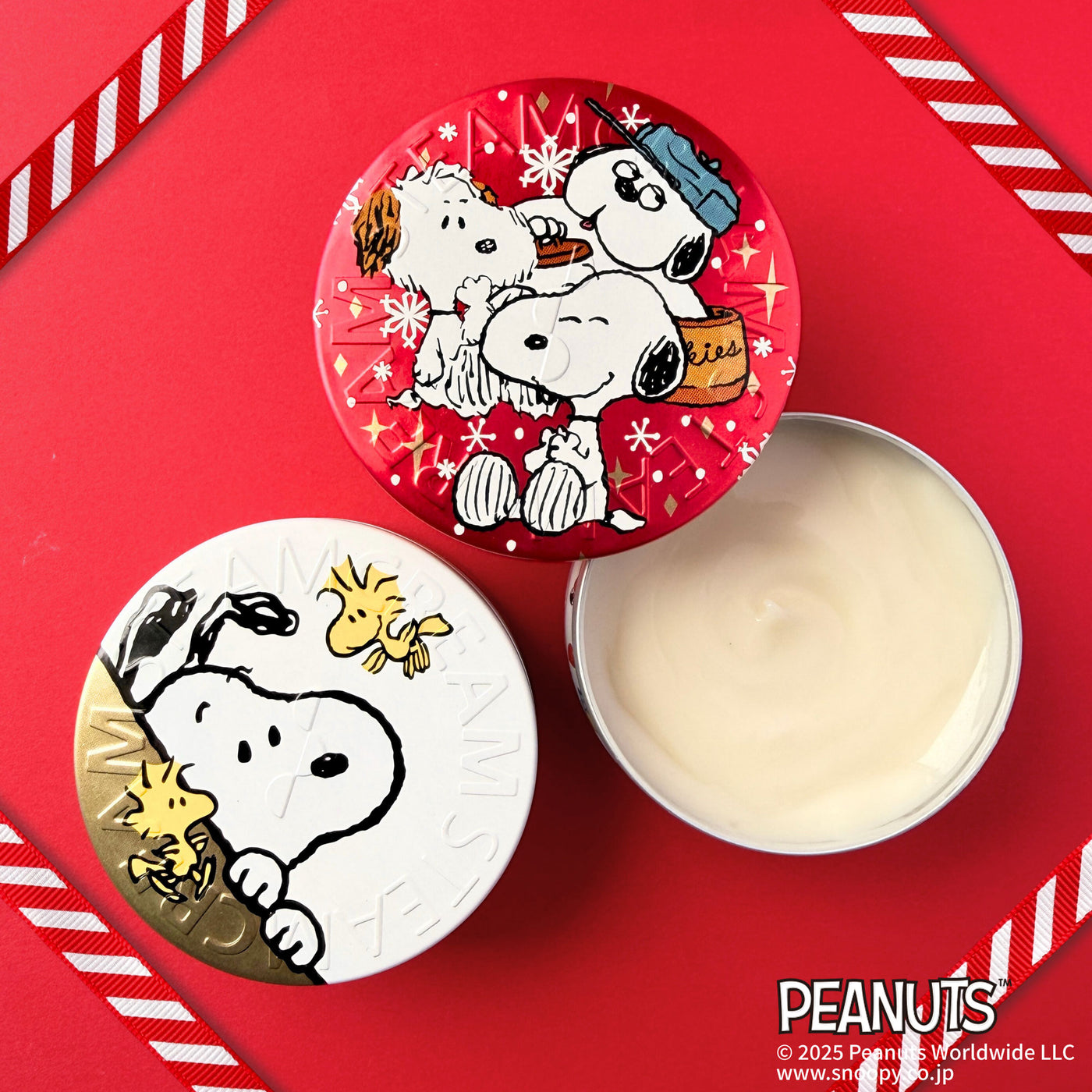 ＜ピーナッツ＞ アンディ、オラフとスヌーピー／スチームクリーム限定デザイン缶