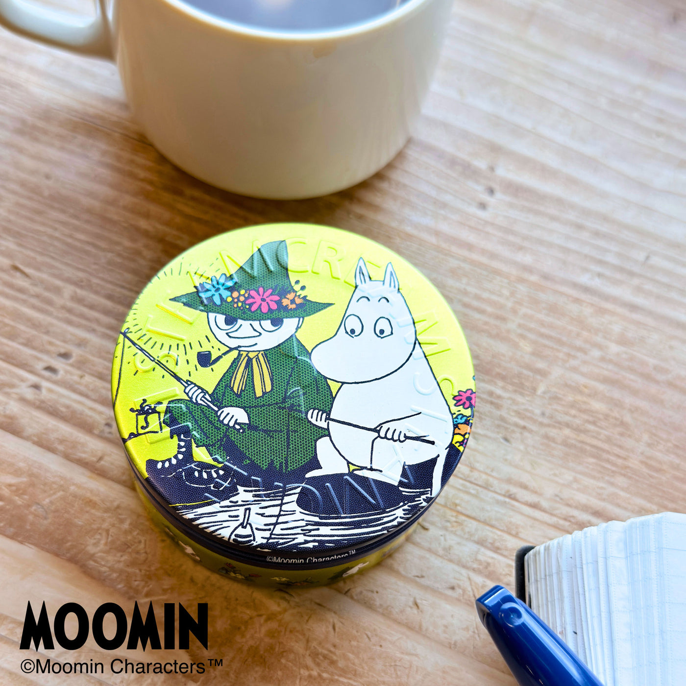 ムーミンとスナフキン／スチームクリーム限定デザイン缶