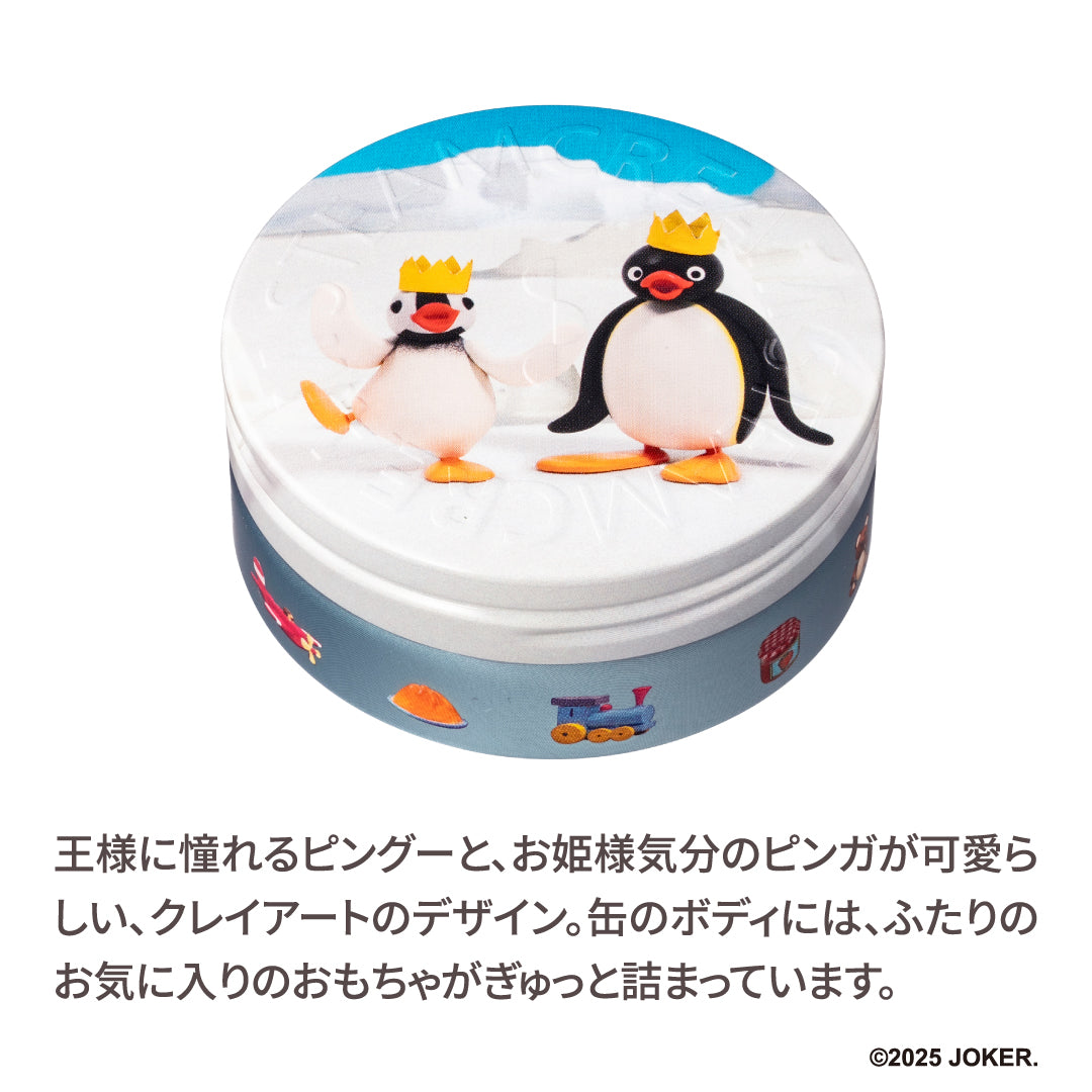 王冠をかぶったピングー＆ピンガ／スチームクリーム限定デザイン缶
