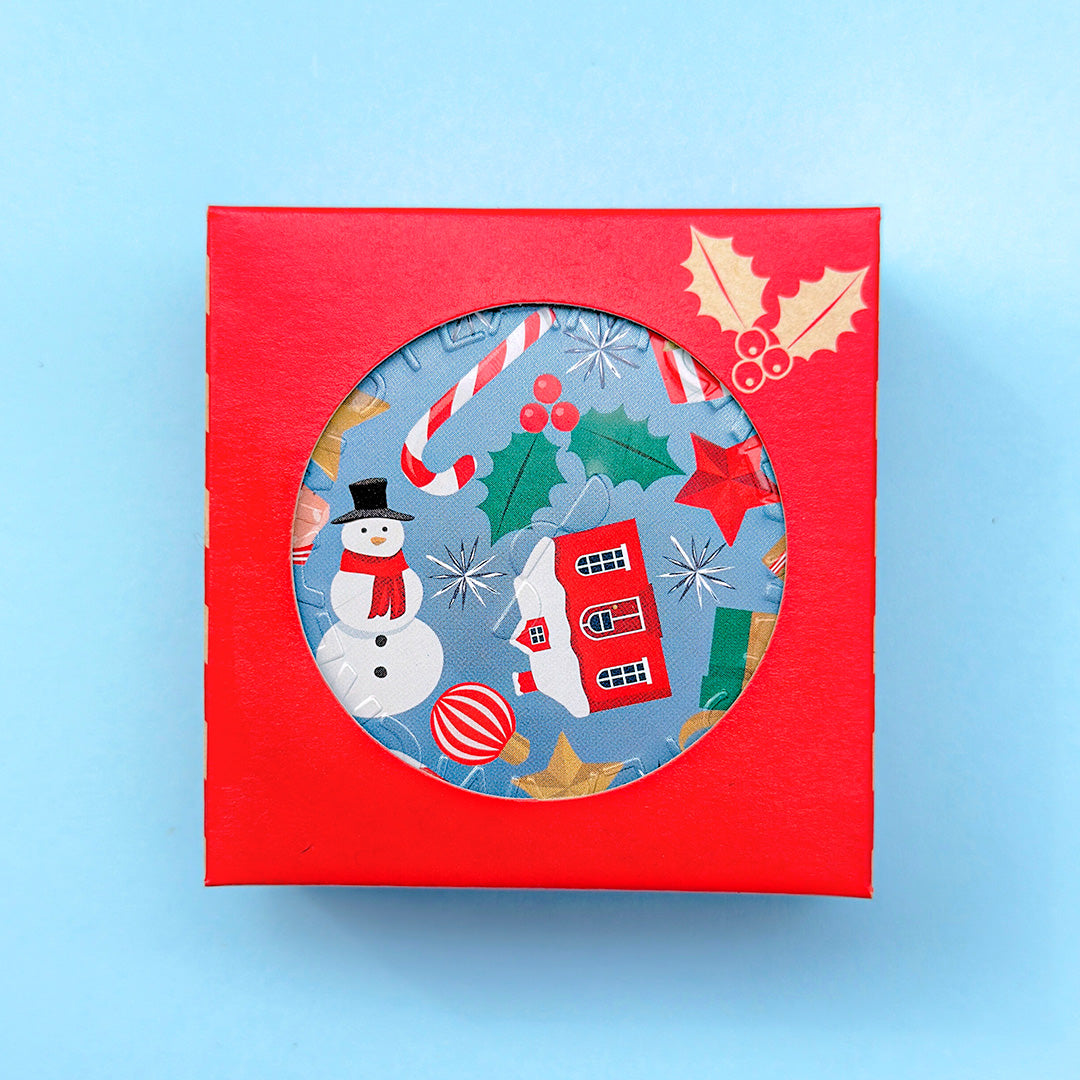 窓付き1缶用クリスマスギフトボックス